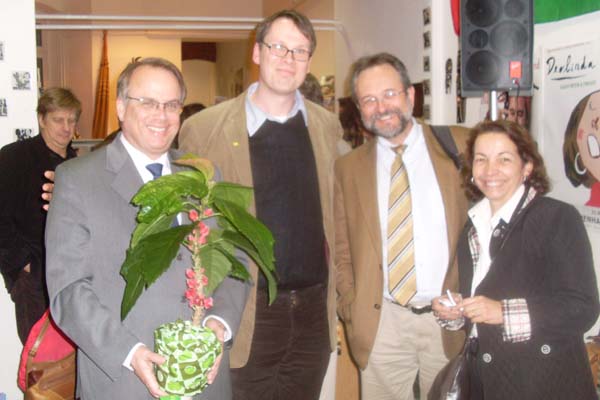 Roberto Colin mit der Goethea, Sylk Schneider , Hans Joachim Henckel und Rosa de Cunha Henckel.