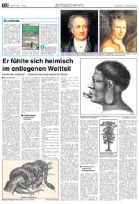 Sylk Schneider Goethes Reise nach Brasilien Ganzseitiger Abdruck in der TLZ vom 8. November 2008